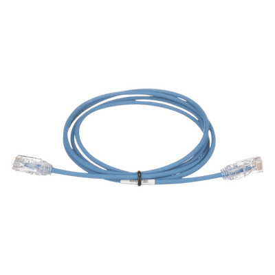 Cable de Parcheo TX6, UTP Cat6, Diámetro Reducido (28AWG), Color Azul, 7.32 Metros (24 Pies)