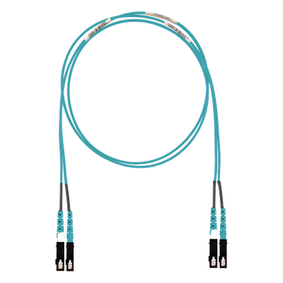 Jumper de Fibra Optica Multimodo 50/125 OM3, SC-SC Duplex, LSZH (Cero Halógenos), Color Aqua, 8 Metros (26.25 Pies)