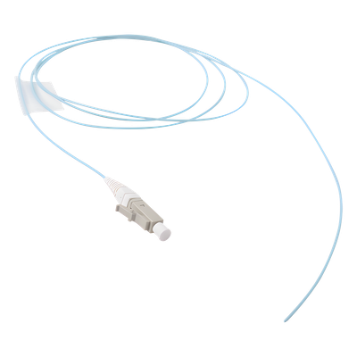Pigtail de Fibra Óptica LC Simplex, Multimodo OM3 XGLO 50/125, LS0H, Color Aqua, 1 Metro (3.28 Pies)