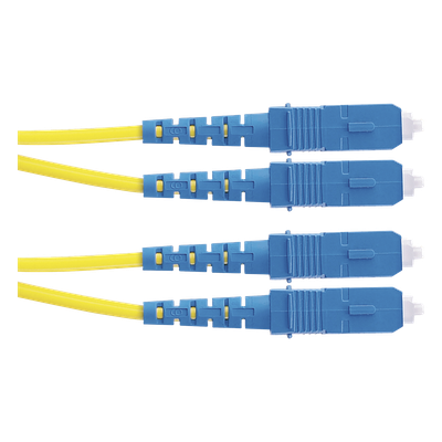 Jumper de Fibra Optica Monomodo 9/125 OS2, SC-SC Duplex, OFNR (Riser), Color Amarillo, 2 Metros (6.56 Pies)