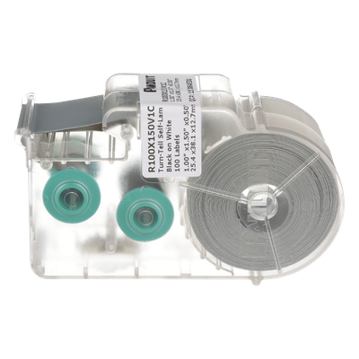 Casete de 100 Etiquetas Autolaminadas Turn-Tell, con Rotación para Mejor Visibilidad, para Cables de Redes de Cobre o Fibra Óptica, de 5.5 a 7.1 mm (0.22 a 0.28 pulgadas) de Diámetro