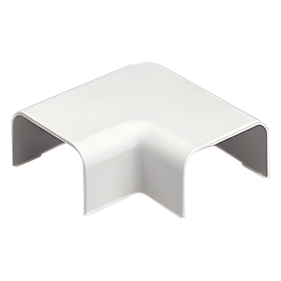 Conexión en ángulo recto "L", para uso con canaleta LD10, material ABS, Color Blanco Mate