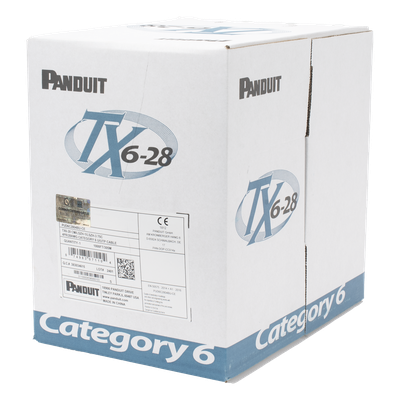 Bobina de Cable UTP 305 Metros (1000 Pies) de Cobre TX6-28Æ, Blanco, Categoría 6, Diámetro Reducido (28 AWG), CM/LSZH, de 4 Pares