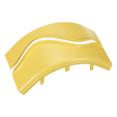 Tapa de Bajada Vertical Exterior de 90º, Para uso con Canaletas 6X4 FiberRunner™, Color Amarillo