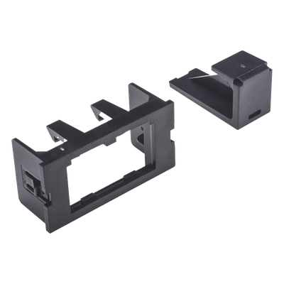 Adaptador de 2 Módulos Mini-Com, Para Marcos Interlink, Color Negro, 1 Pieza