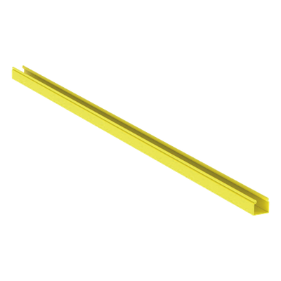 Canaleta FiberRunner™ 2X2 sin Tapa, de PVC Rígido, Color Amarillo, 1.8 m de Largo
