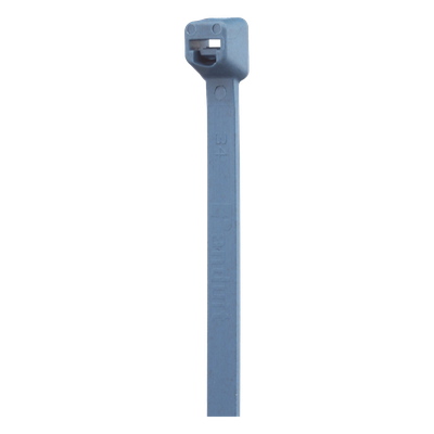 Cincho Pan-Ty™ 203mm Largo x 3.4mm ancho,  Intermedio de Nylon 6.6 y Metal Detectable, Color Azul. 100 Piezas.