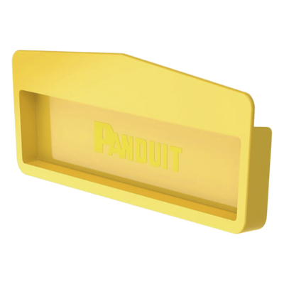 Tapa Final Para Canaletas FiberRunner™ 12x4, de Instalación a Presión, Color Amarillo