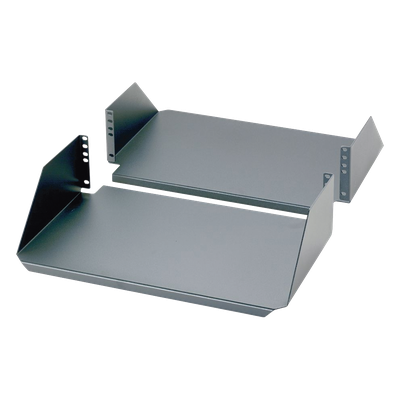 Charola Para Soportar Equipos en Rack de 19in, Frontal y Posterior, Capacidad de 136 Kg, 3UR