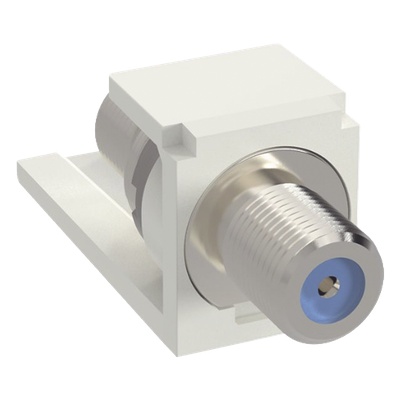 Módulo Acoplador Coaxial Tipo F, Mini-Com, de 75 Ohms, 3.0 GHz, Color Blanco