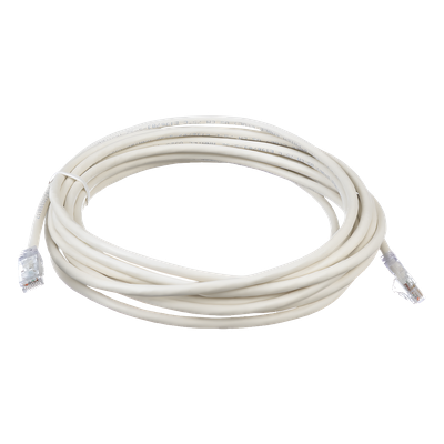 Cable de Parcheo TX6, UTP Cat6, 24 AWG, CM, Color Blanco, 6.1 Metros (20 Pies)