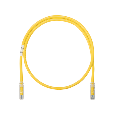 Cable de Parcheo UTP Categoría 6, con Plug Modular en Cada Extremo - 0.3 Metros (1 Pie) - Amarillo