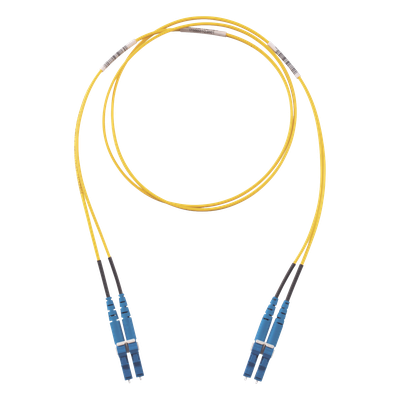 Jumper de Fibra Optica Monomodo 9/125 OS2, LC-LC Duplex, LSZH, Color Amarillo, 10 Metros (32.81 Pies)