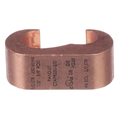 Conector de Conexión Tierra tipo "E" para Conductor de Cobre 6 Awg - 2Awg, 1 Pieza