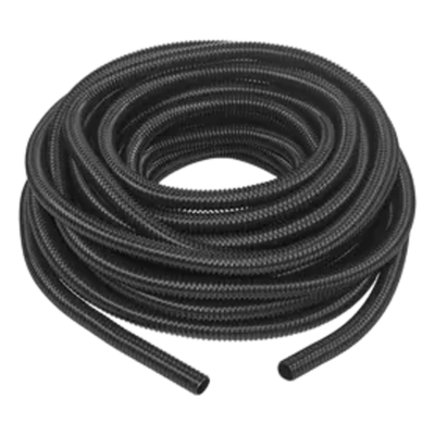 Manguera hermética flexible tipo PolyTuff no metálica, negra de 3/4", 100 pies. Uso comercial/industrial.
