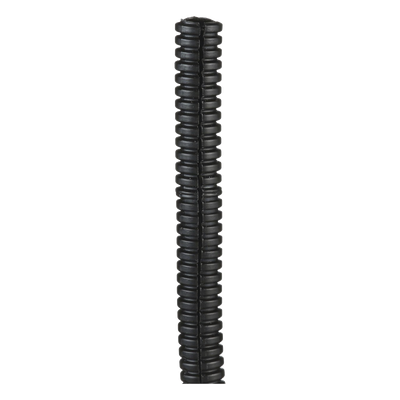Tubo Corrugado Abierto para Protección de Cables, .50in (12.7 mm) de Diámetro, 30.5 m de Largo, Color Negro