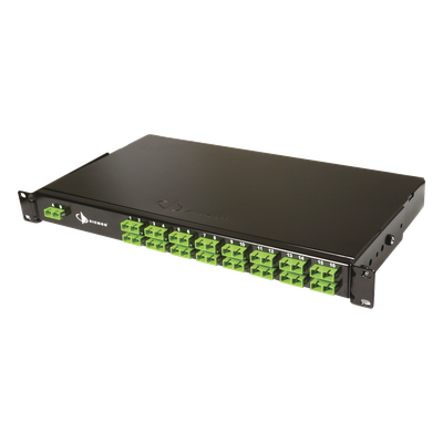 Splitter PON Tipo Panel de 1X32, con Conectores SCA de Entrada y SCA de Salida, 1UR, Color Negro