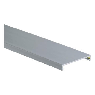 Tapa para Canaleta Ranurada, de 3.25 in de Ancho,  1.38 m de Largo, Color Gris