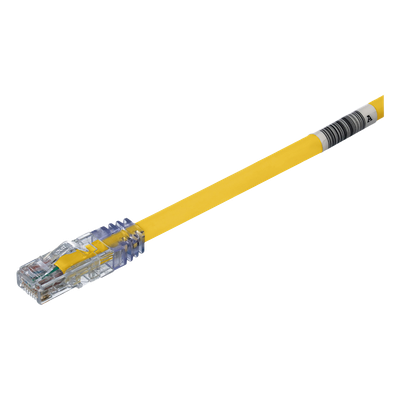 Cable de Parcheo UTP, Cat6A, 24 AWG, CM, Color Amarillo, 6.1 Metros (20 Pies)
