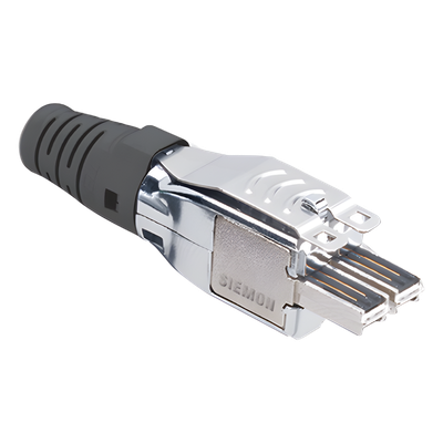 Plug TERA de 4 Pares, Compatible con Cable Multifilar de 0.48 mm (26 AWG) S/FTP y F/FTP, Color Negro