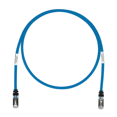 Patch Cord Cat6A, Blindado S/FTP, CM/LS0H, 12.19 Metros (40 Pies), Color Azul