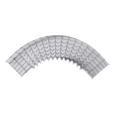 Curva Pre-Fabricada Horizontal de 90° con medidas de 54 mm de Peralte y 300 mm Ancho (54/300 mm)