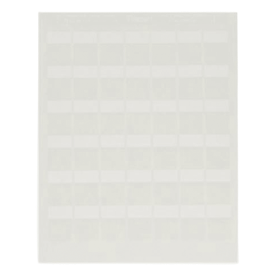 Hojas con 1000 Etiquetas Auto-Laminadas para Impresora Láser/Inyección de Tinta, para Cables de 4.1 a 6.6 mm (0.16 a 0.26 pulgadas) de Diámetro, Color Blanco