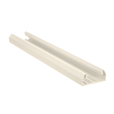 Base para canaleta T-70, de PVC rígido, con orificios perforados para montaje, 103.3 x 44.9 x 1800 mm, Color Blanco Mate