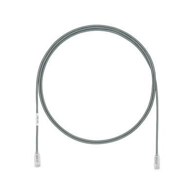 Cable de Parcheo UTP Cat6A, CM/LSZH, Diámetro Reducido (28AWG), Color Gris, 30.48 Metros (100 Pies)
