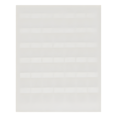 Paquete de Hojas con 2500 Etiquetas de Identificación Auto-Laminadas para Impresora Láser/Inyección de Tinta, para Cables de 3 a 7.1 mm de Diámetro (12 - 10 AWG), Color Blanco