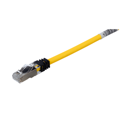 Patch Cord Cat6A, Blindado S/FTP, CM/LS0H, 2 Metros (6.56 Pies), Color Amarillo