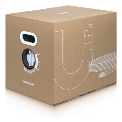 UISP Cable Carrier - Bobina de 305 Metros (1000 Pies) de Cable Ethernet de Grado Industrial con Protección Contra Daños Ambientales y Descargas Electrostáticas Color Negro
