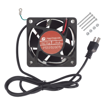 Ventilador de 110 Vca de 12 x 12 cm con Cable y Tornillería