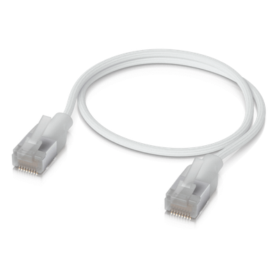 Patchcord UniFi Premium Cat6A de 30 cm (1 Pie), hasta 10G / Soporta hasta PoE+++ / Conector RJ45 Transparente para Mejores Efectos de Luz Etherlighting