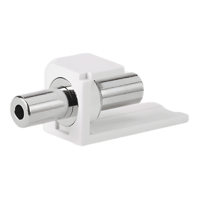 Módulo Acoplador Estéreo de 3.5 mm (1/8 Pulgadas), Tipo Mini-Com, de Paso, Color Blanco