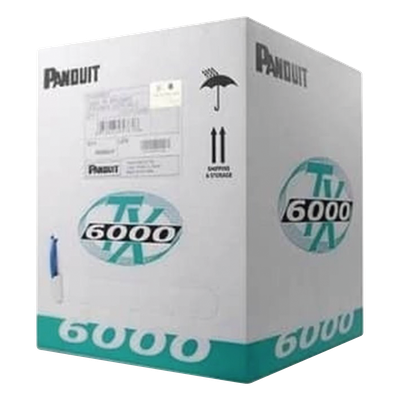 Bobina de Cable UTP 305 Metros (1000 Pies) de Cobre, TX6000™ PanNet, Reelex, Blanco, Categoría 6 Mejorado (23 AWG), PVC (CMR, Riser), de 4 Pares