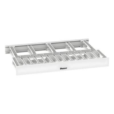 Organizador de Cables Horizontal NetManager de Alta Densidad, Doble (Frontal y Posterior), Para Rack de 19in, 1UR, Color Blanco