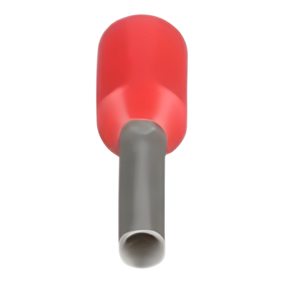 Ferrule Aislado PAN-TERM para Cable 8 AWG, Largo 12mm, DIN Color Rojo. Paquete 100 Piezas