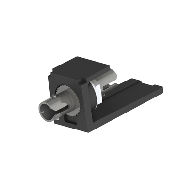 Módulo Acoplador ST Simplex, para Fibra Óptica Multimodo OM3/OM4, Tipo Mini-Com, Color Negro