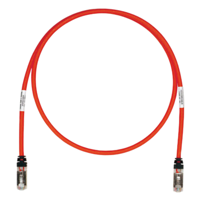 Patch Cord Cat6A, Blindado S/FTP, CM/LS0H, 2.5 Metros (8.20 Pies), Color Rojo