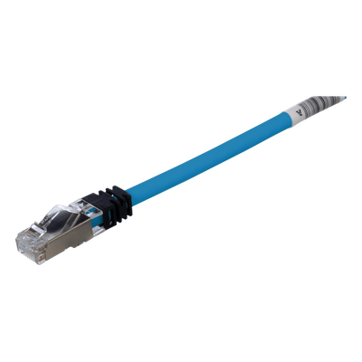 Patch Cord Cat6A, Blindado S/FTP, CM/LS0H, 0.5 Metros, Color Azul