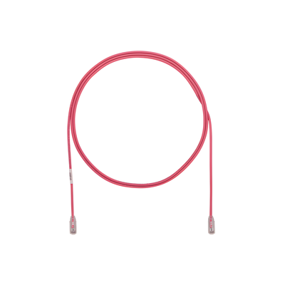 Cable de Parcheo TX6, UTP Cat6, Diámetro Reducido (28AWG), Color Rosa, 2.13 Metros (7 Pies)