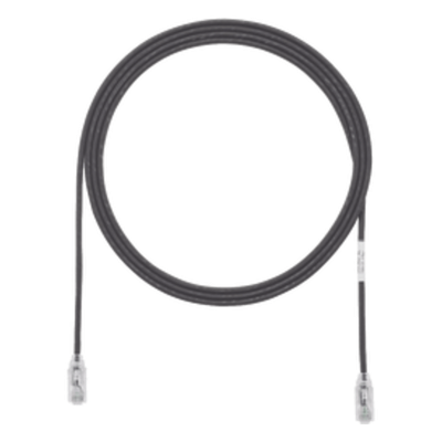 Cable de Parcheo TX6, UTP Cat6, Diámetro Reducido (28AWG), Color Negro, 2 ft.