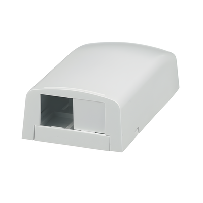 Caja de Montaje en Superficie, Para 2 Módulos Mini-Com, Color Blanco