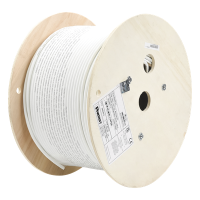 Bobina de Cable UTP de 4 Pares, Vari-MaTriX, Cat6A, 23 AWG, LSZH (Libre de Gases Tóxicos), Color Blanco, 305m