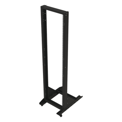 Rack Móvil de Acero de 2 Postes, 45 UR, Incluye 4 Ruedas Uso Rudo.