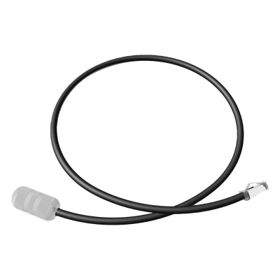 Cable de Conexión en Campo Jack a Plug RJ45 de Uso Exterior, Categoría 6A, Blindado (S/FTP), 1 Metro, Color Negro