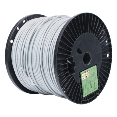 Bobina de Cable UTP de 4 Pares, Vari-MaTriX, Cat6A, 23 AWG, CMP (Plenum), Color Gris, 305m