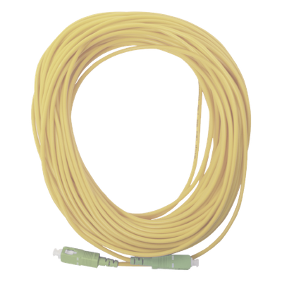 Jumper de Fibra Óptica Simplex, Monomodo, con Conectores SC/APC-SC/APC, 20 metros