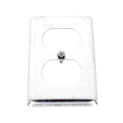 Tapa Metálica 4"X2"/ Para tomacorriente Duplex.